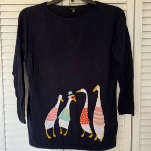 Talbots sweater - geese on vacation